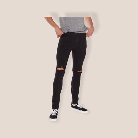 The People Vs. 1990 Destroyed Jeans Black Sz 32 NWT - Picture 9 of 11